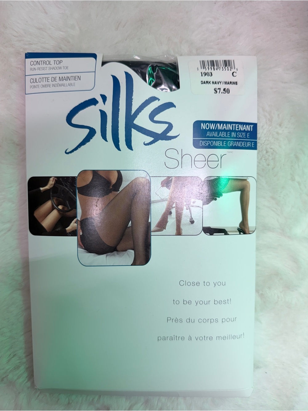 Silks Sheer Control Top Pantyhose - Dark Navy 🌎